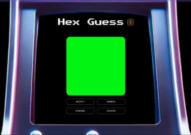 Screenshot of Hex Guess game